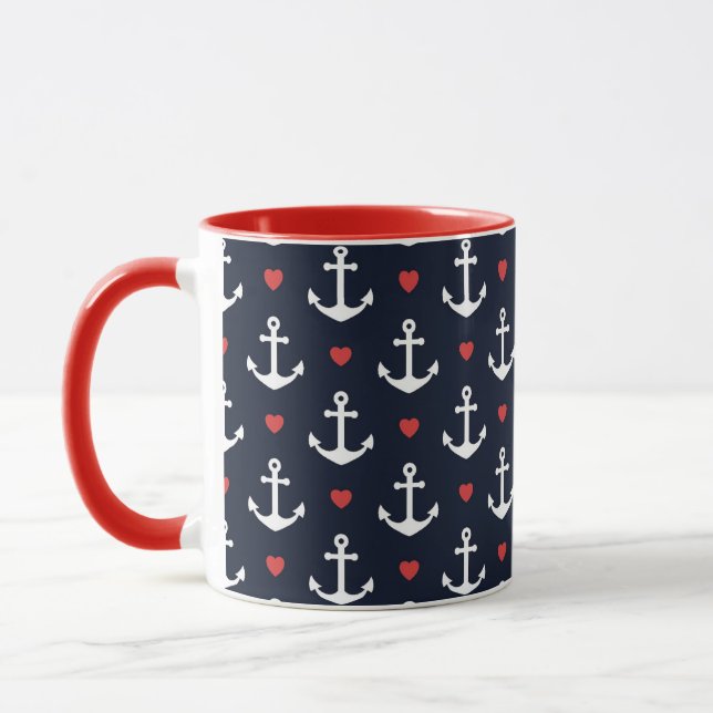 Caneca Corações e teste padrão das âncoras (Esquerda)