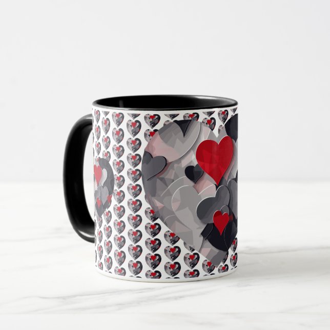 Caneca Corações Encantados (Frente Esquerda)