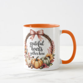 Caneca Corações gratos se reúnem aqui