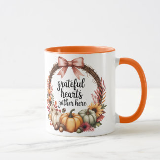 Caneca Corações gratos se reúnem aqui