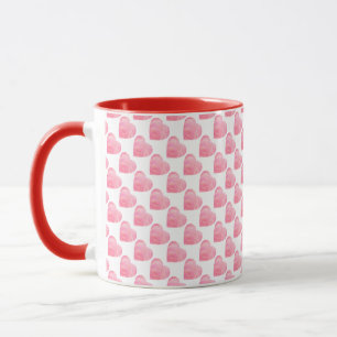 Caneca Corações Rosa