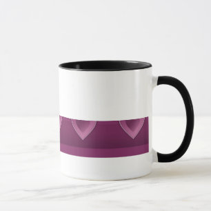 Caneca Corações Roxos