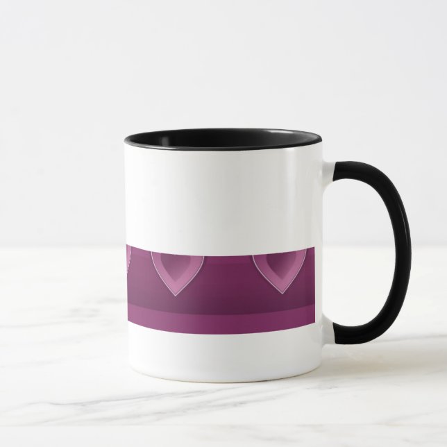 Caneca Corações Roxos (Direita)
