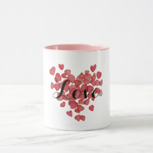 Caneca Corações Vermelhos 