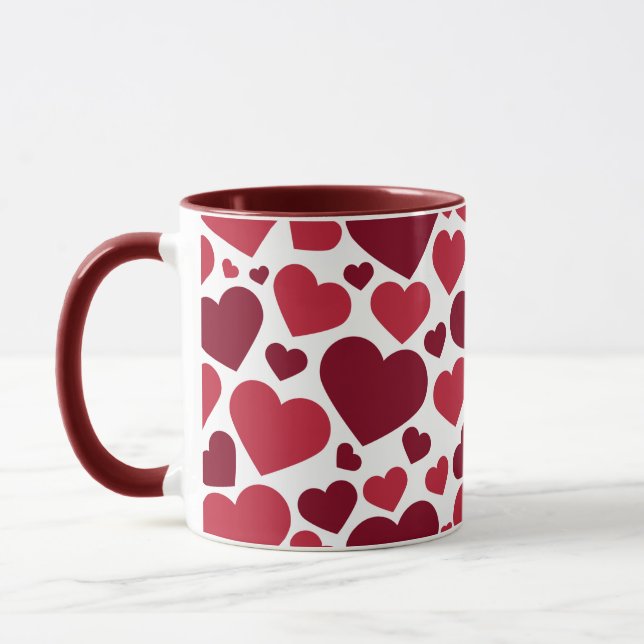 Caneca Corações Vermelhos (Esquerda)