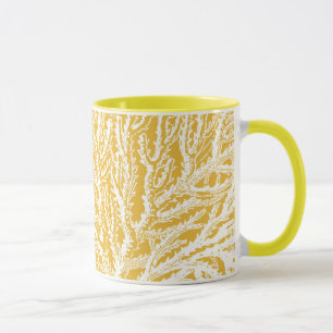 Caneca Coral Amarelo e Branco