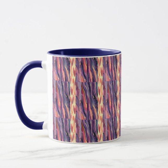 Caneca coral and violet pattern (Esquerda)