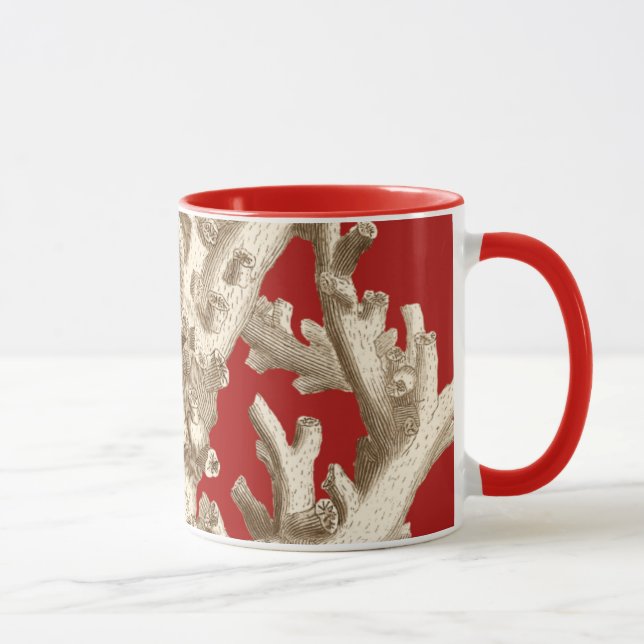 Caneca Coral pequeno em vermelho (Direita)