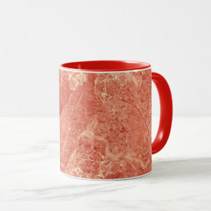 Caneca Coral Red Marble Textura