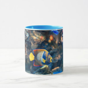 Caneca Coral tropical vibrante submarino dos peixes
