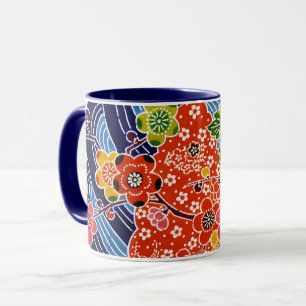 Caneca Corante Japonês Okinawan (Bingata)