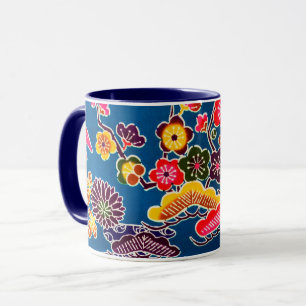 Caneca Corante Japonês Okinawan (Bingata)