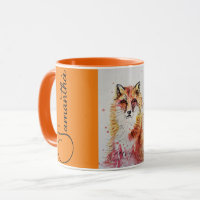 Corante Vermelho Cachorro Fox Watercolor Pintura M