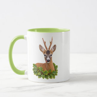 Caneca Corço Brincalhão em Floresta Verde