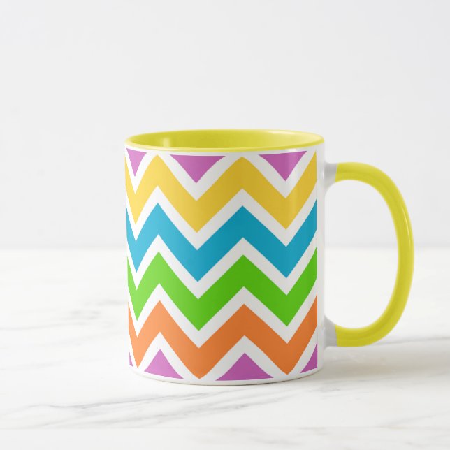 Caneca Cores brilhantes Chevron (Direita)