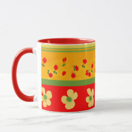 Caneca Cores Brilhantes e Negritas no Estilo Mexicano