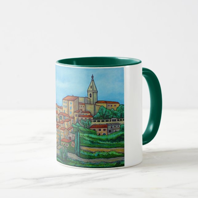 Caneca Cores de Crillon-le-Brave, café de propina (Frente Esquerda)
