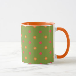 Caneca Cores de Papoila Chic Bolinhas Ringer Coffee Mug