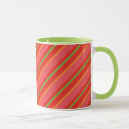 Caneca Cores De Papoila Snazzy Stripes Ringer Mug