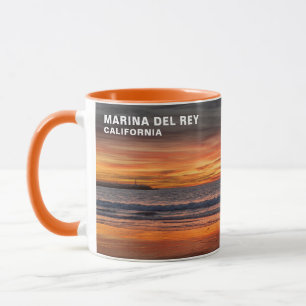 Caneca Cores de Pôr do Sol Deslumbrantes - Marina Del Rey