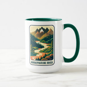 Caneca Cores do rio Horsepasture Carolina do Norte