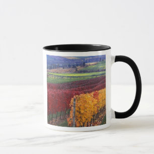Caneca Cores intensas de vermelho e amarelo no outono em 