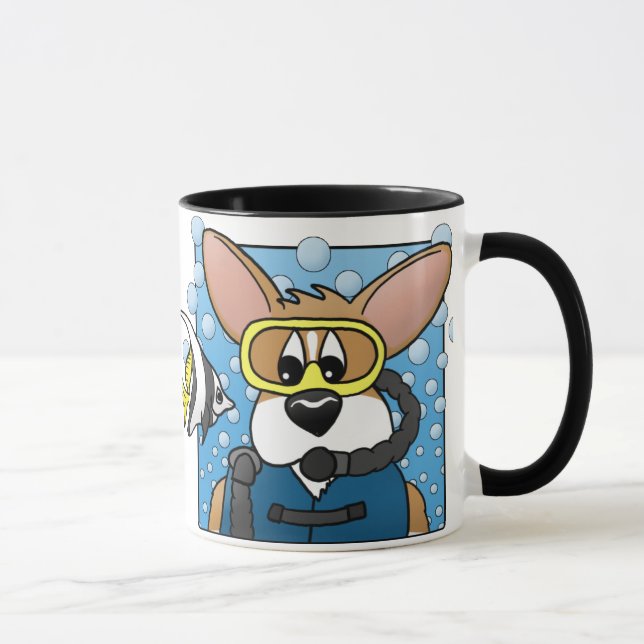Caneca Corgi do mergulhador (Direita)