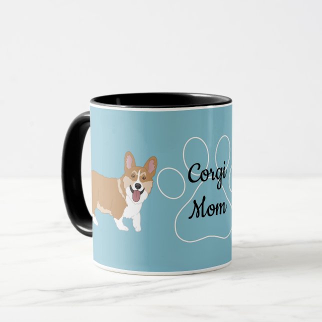 Caneca Corgi Mãe (Frente Esquerda)