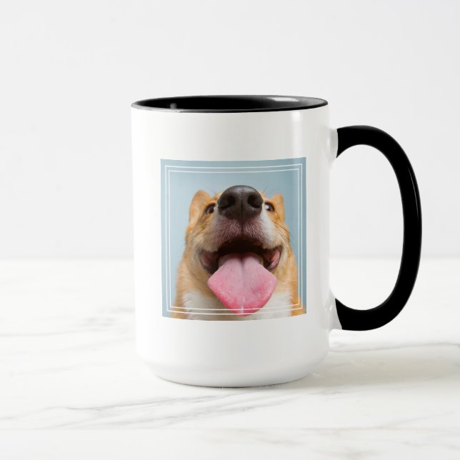 Caneca Corgi muito feliz das imagens | de Getty (Direita)