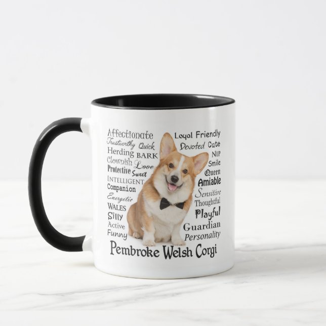 Caneca Corgi Traits Mug (Esquerda)
