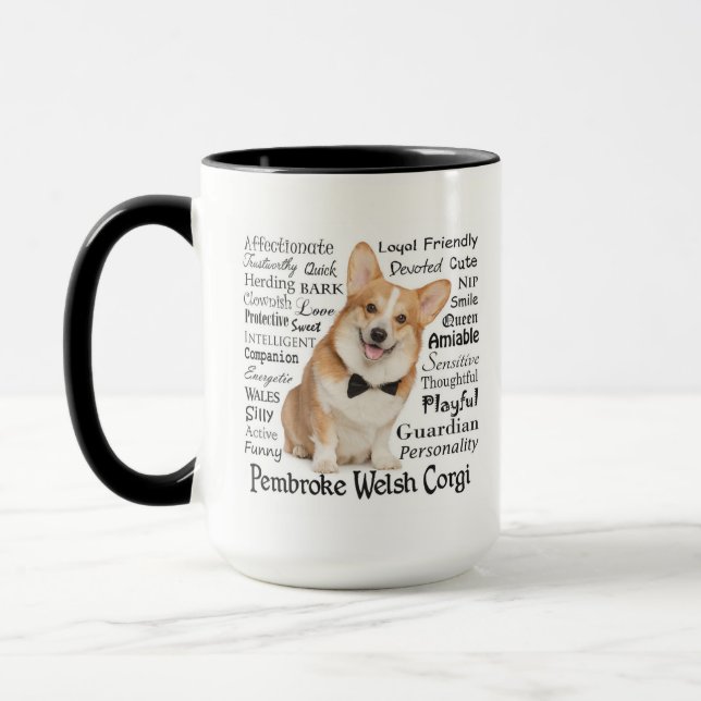 Caneca Corgi Traits Mug (Esquerda)