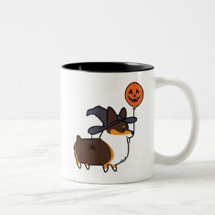 Caneca   CorgiThings do Dia das Bruxas do Corgi da