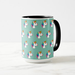 Caneca Corno Mágico Bonito com Cabelo Colorido
