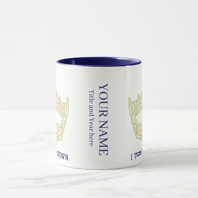 Caneca Coroa Americana Nome Personalizado Mug (Centro)