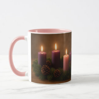 Caneca Coroa de Advento Tradicional Terceiro Domingo