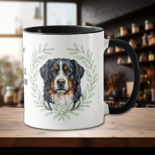 Caneca Coroa de Eucalipto Cão de Montanha Bernês Monogram
