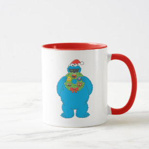 Caneca Coroa de Natal do Monstro de Biscoito Vintage