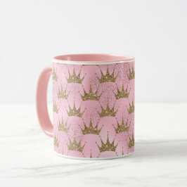 Caneca Coroa Ouro rosa-reluz