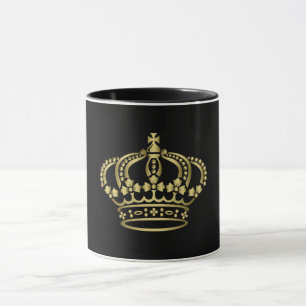 Caneca Coroa Rainha Dourada Luxuosa