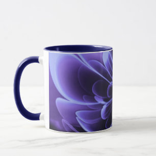 Caneca Corolla Azul Dobrada Para Cima De Petais