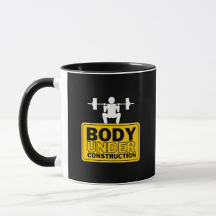 Caneca Corpo Em Construção Nome Personalizado