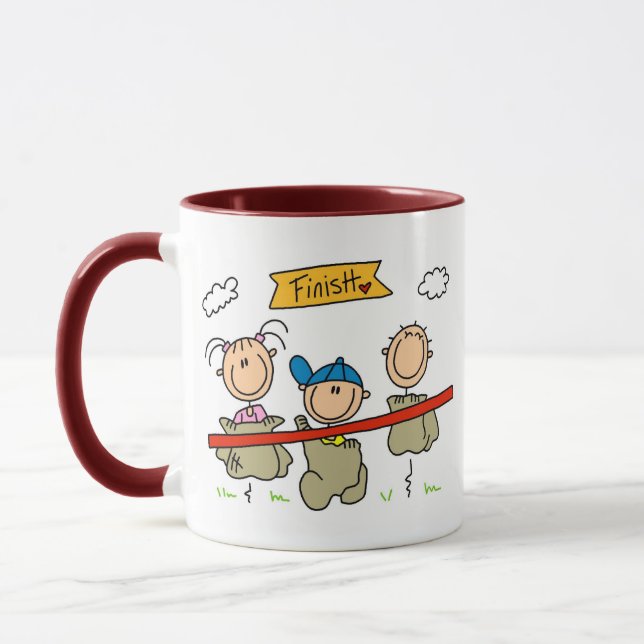 Caneca Corrida de Sacos de Boneco de Palito (Esquerda)