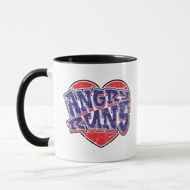 Caneca Corridas irritadas dos fãs design v2  (Esquerda)