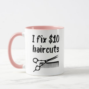 Caneca Corrijo 10 Cortes De Cabelo - Engraçado Stylist Mu