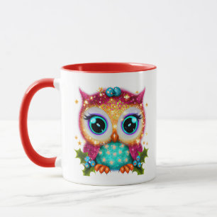Caneca Coruja-Bebê Kawaii, bonita e adorável