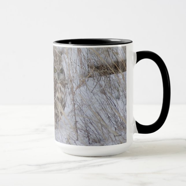 Caneca Coruja-buraqueira na Neve B11 (Direita)