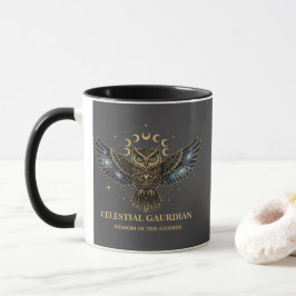 Caneca Coruja Celestial Guardiã Cósmica