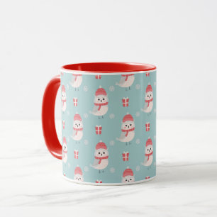 Caneca Coruja de Natal Bonita