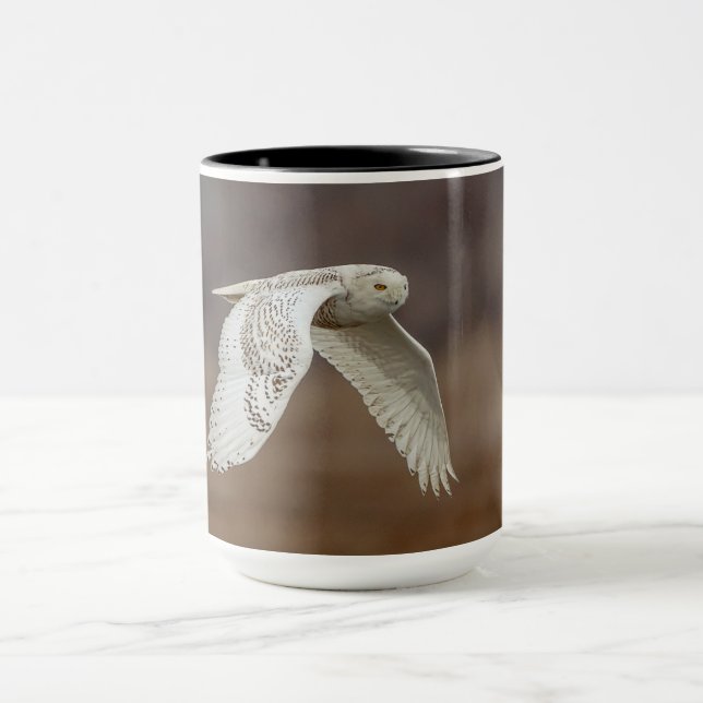 Caneca Coruja de neve em voo (Centro)