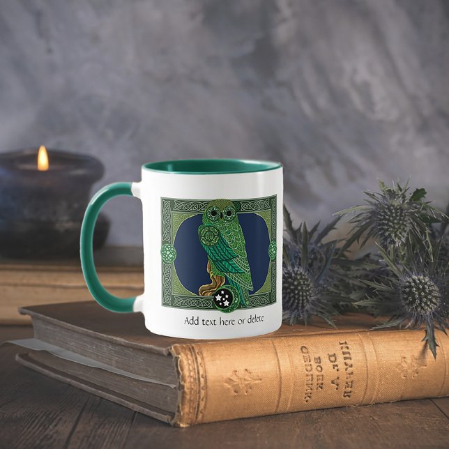 Caneca Coruja Verde Celta (Criador carregado)